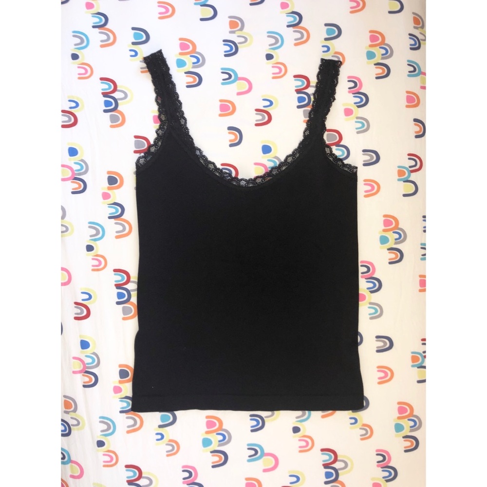 Anthropologie black lace cami